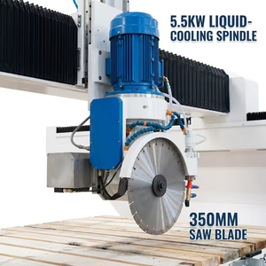 Meilleure machine à scier la pierre CNC 4+1 axes, découpe CNC 4 axes avec caméra industrielle pour la découpe d'îlots en quartz et de meubles de salle de bain - Product Image 4