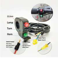 Kit d'éclairage arrière complet LED pour trottinette et vélo électrique 36V 48V 60V 72V avec interrupteur de commande DIY