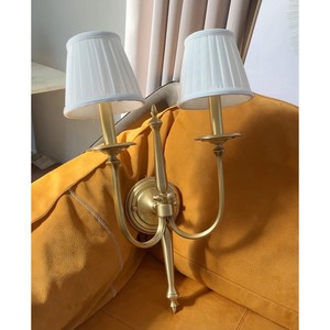 Lámpara de pared personalizada de cobre, estilo campestre americano, minimalista, moderna, para sala de estar, dormitorio, estilo nórdico, retro, mediterráneo - Product Image 2