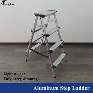 <span class=keywords><strong>Escalera</strong></span> Plegable de Aluminio Ligera de 4 Peldaños, Doble Cara, <span class=keywords><strong>para</strong></span> el Hogar, con Pedal Antideslizante y Resistente - Product Image 1