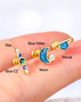 3 buah grosir mode baja nirkarat Labret atasan telinga hidung Cincin tubuh tindik Helix Stud perhiasan