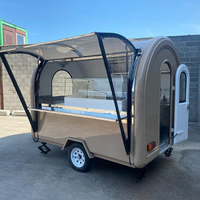 Remorque alimentaire mobile en acier inoxydable pour gâteaux et churros, camion de restauration personnalisable, table de travail résistante à la rouille, CE DOT, pour confiseries