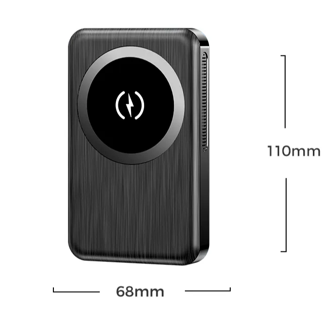 Быстрая зарядка телефона зарядное устройство 5000 Mah QC банк питания беспроводной магнитный внешний аккумулятор