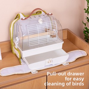 Cage de voyage portable pour oiseaux en acrylique transparent pour le <span class=keywords><strong>camping</strong></span> en plein air, les voyages en voiture, les animaleries et la vente au détail - Product Image 4