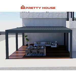 Chất lượng cao cơ giới ngoài trời pergolas không thấm nước nhôm mở Louvre mái vườn mái hiên gazebo cơ giới pergola - Product Image 6
