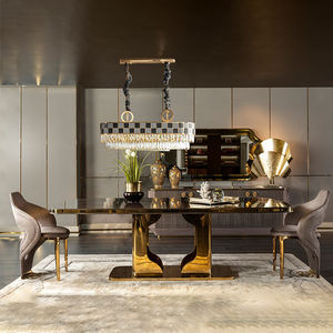 Sedia da Pranzo Moderna di Lusso in Velluto con <span class=keywords><strong>Gambe</strong></span> in Acciaio Inox Dorato <span class=keywords><strong>Poltrona</strong></span> Decorativa per Casa/Hotel/Ristorante/Emirati Arabi Uniti/Italia - Product Image 3