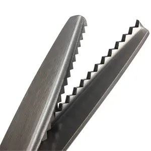 Tesoura, alça de aço inoxidável, corte de costura 24cm zig zag vestimenta, alfaiate, couro, artesanato, tecido, pinça tesoura têxtil