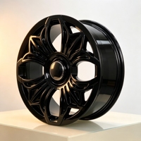 Velg Alloy Aluminium Forged Gloss Black Machined Face Multi Spoke Concave 20-22 Inch 9.5J 5x120 5x108 ET42.5 untuk Berbagai SUV