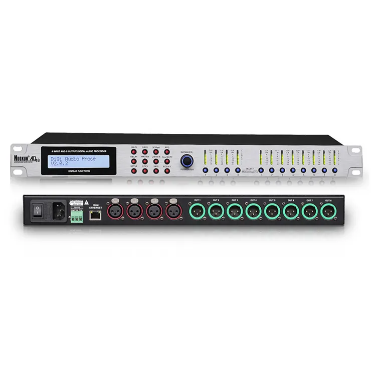 Network Having 4x8 Audio Matrixs Digital DSP Audio Processor