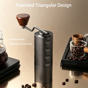 เครื่องบดกาแฟแบบมือหมุนรูปทรงสามเหลี่ยมตามหลักสรีรศาสตร์, ความจุ 25 กรัม พร้อมถ้วยแม่เหล็ก, อุปกรณ์ชงกาแฟระดับมืออาชีพ - Product Image 5