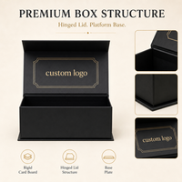 Boîte cadeau rigide magnétique personnalisée CRD avec laminage brillant et gaufrage, recyclable, certifiée FCS CE, pour emballage de bijoux et de parfums