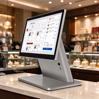 Terminal POS Layar Ganda 15.6 10.1 Inci Sentuh Kapasitif Android RK3568 CPU Kamera Monokuler Scanner USB3.0 RJ45 VGA Wi Fi 6