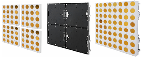 Módulo de Lámparas de Inducción con Matriz Escamada Dorada, Panel de Iluminación Dinámica Giratorio de <span class=keywords><strong>360</strong></span>°, DMX512 IP40 RGB para Exposiciones, Centros Comerciales y Tiendas - Product Image 2