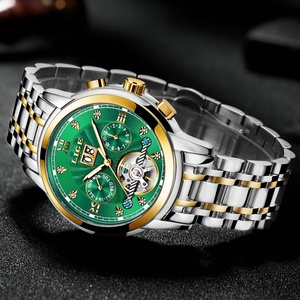 LIGE 9909 Men's Tourbillon Mechanical Watches Men Wrist Classic Charm <b>Automatic</b> Skeleton Watch Male - Product Image 3