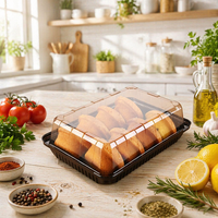 Boîte à pâtisserie, desserts et gâteaux en plastique PET jetable, transparente, écologique, avec couvercle transparent, vente en gros du fabricant