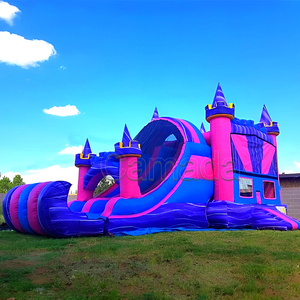 Structure gonflable combinée avec toboggan aquatique, château gonflable coloré pour l'extérieur, jeux de fête foraine pour enfants, maison gonflable pour fêtes - Product Image 5