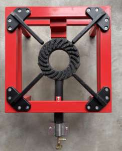 Portatile propano all'aperto barbecue campeggio propano resistente agli urti ghisa cucina all'aperto cucina giardino stufa rossa - Product Image 5