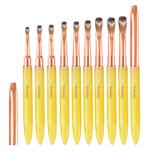 Pincel de Uñas Acrílico Kolinsky Sable con Férula Ondulada 3D para Gel UV y Arte de Uñas - Product Image 1
