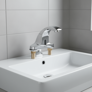 Grifo Automático con Sensor de Movimiento Vevor, Grifo Sin Contacto Cromado de Latón para Lavabo de Baño, Montaje en Cubierta, 2 Orificios, Diseño Moderno - Product Image 2