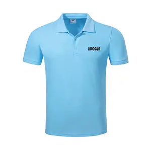 100% Polyester Sport Herren Kontrast Polo Kragen gestreiftes T-Shirt