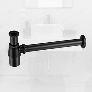 Lavello a <span class=keywords><strong>sifone</strong></span> in ottone nero opaco lavello filtro per <span class=keywords><strong>bagno</strong></span> <span class=keywords><strong>sifone</strong></span> Anti intasamento lavello da cucina filtro per scarico dell'acqua - Product Image 1