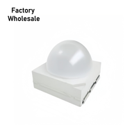 Puce LED SMD RGB 5050 avec lentille, tête sphérique 45°, diode SMD personnalisable, rouge 620-625nm, vert 520-530nm, bleu 465-470nm, 2.0-2.4V, émission directe