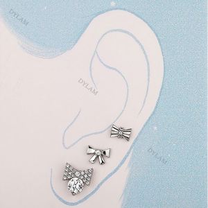 Dylam Ins Hot Sale <b>Cute</b> Tiny Imitation Pearls Bowknot <b>Earring</b> for Women Cubic Cz Temperament Stud <b>Earrings</b> Charm Jewelry - Product Image 3
