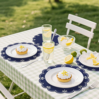 Set de table uni en coton et lin doux vert sauge, fait main, lavable, taille personnalisée, pour mariage, dîner, style classique et romantique