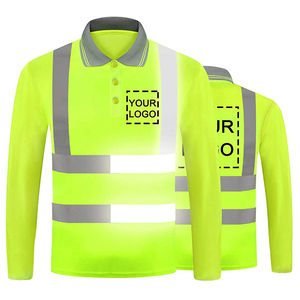 Ansi Best Breathable Long Sleeve OEM Workwear Quick Dry Hi Vis Safety Clothing <strong>T</strong>-<strong>Shirt</strong> Reflective Work Construction Polo <strong>Shirts</strong> - Product Image 1