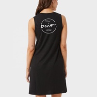 Été Casual Sleeveless Crewneck Sundress Long Beach Dress Vacation Outfits Custom Women Dress Print Logo