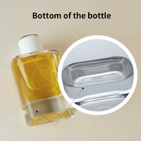 Flacon de parfum vide en verre rectangulaire de luxe personnalisé de 50 ml et 100 ml, rechargeable, avec boîte