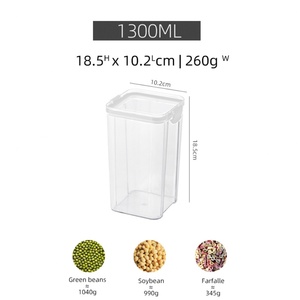 Modern Clear Airtight <b>Plastic</b> <b>Container</b> Set for Kitchen <b>Food</b> Storage Eco-Friendly with Lids for Pantry Organization Load - Product Image 5