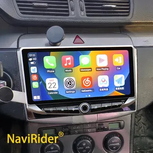 เครื่องเล่นวิดีโอมัลติมีเดียมัลติมีเดียสำหรับรถยนต์หน้าจอ QLED 10.88 "สำหรับ VW Volkswagen Passat B7 B6 CC 2010-2015 CarPlay autoradio GPS