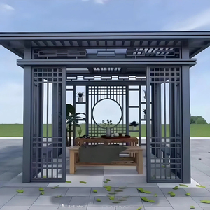 Gazebo de jardin imperméable avec <span class=keywords><strong>moustiquaire</strong></span>. Gazebo en aluminium à toit rigide pour jardin et cour arrière. <span class=keywords><strong>Tente</strong></span> de réception extérieure en gros. - Product Image 4