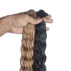 ผมชาวอินเดียแบบดิบหยิกเป็นลอนปลายแบนเคราตินต่อผม100% - Product Image 4