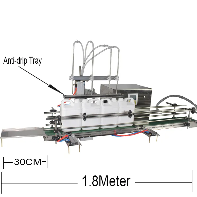 Automatico 4 teste di latte alcool acqua bevanda chimica etanolo succo di candeggina sapone liquido frizzante macchine per il riempimento di liquido frizzante