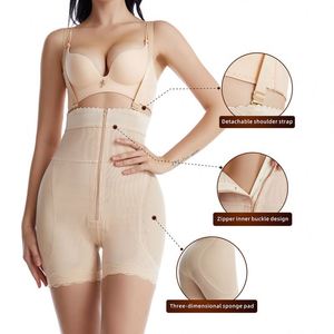 Faja Reductora <span class=keywords><strong>de</strong></span> Cintura Alta para Mujer, Moldeadora <span class=keywords><strong>de</strong></span> Glúteos y Cadera, Postparto, Control <span class=keywords><strong>de</strong></span> Abdomen, con Tiras Cruzadas - Product Image 3