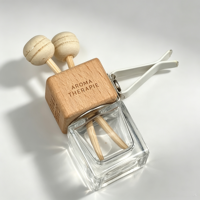 Diffuseur de parfum pour voiture avec logo personnalisé, bouteille en verre carrée vide