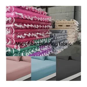 Trực tiếp nhà sản xuất đào 100% da polyester sợi nhỏ một bên chải vải cho tấm ga trải giường