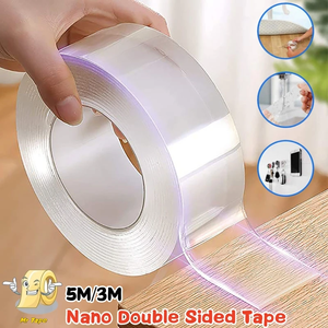 Cintas de doble cara transparente impermeable reutilizable Nano cinta fuerte pegamento pegajoso adorno de coche cocina baño pegatinas sin rastro - Product Image 4