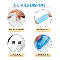 Pads de silencieux en gel de silicone transparents, réutilisables, lavables, sans résidus, haute élasticité, pour la réduction du son des caissons et des toms