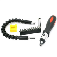 Tournevis à manche Flexible universel, mini boîte d'accessoires de tournevis à tige d'extension, aimant tournevis à cliquet, ensemble d'accessoires manuels