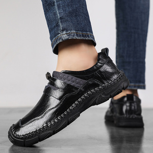 Chaussures pour hommes personnalisées en cuir italien, mocassins <span class=keywords><strong>pas</strong></span> chers pour hommes, cuir véritable, Sepatu Pantofel Pria de marque - Product Image 3