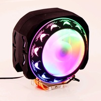 Refroidisseur de processeur à 4 caloducs RGB personnalisé pour boîtier d'ordinateur Dongguan, noir, DC 12V, prise en charge PWM 4 broches, roulement fluide en cuivre et aluminium