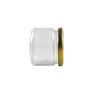 Bocaux à faces droites en verre transparent de 12 oz avec bouchons à oreilles doublés de <span class=keywords><strong>plastisol</strong></span> en métal doré pour trempettes à la salsa et aux légumes - Product Image 4