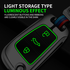 Funda Protectora para Llaves de Coche de Aleación de Zinc y Silicona con Diseño Moderno, Carcasa para Llave Remota con Anillo para Llaves, Compatible con <span class=keywords><strong>Audi</strong></span> Q3 - Product Image 5