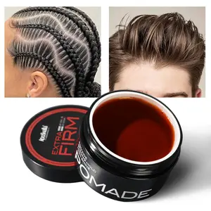 Custom Wholesale Pomade Hair Gel 24 Hours Long Lasting Strong Hold Hair Styling Wax