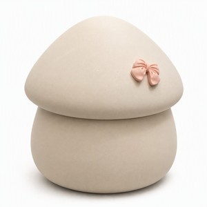 Urna Conmemorativa Ecológica Hecha a Mano de Cerámica con Forma de Casa de Hongos, Hermética, para Guardar Cenizas y Pelo de Mascotas, para Funerales de Perros y Gatos - Product Image 1