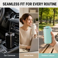 Tasse à café/bouteille d'eau isotherme personnalisée de 8 oz en acier inoxydable 304 à double paroi, couleur dégradée, avec couvercle en PP, simple et idéale pour les voyages