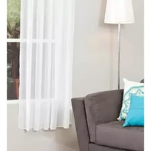 Voilages Vianney 1,80 m de haut x 2,72 m de large en tulle blanc pour la maison - Product Image 3